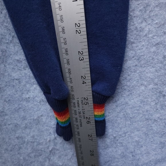 Aviator Nation Rainbow Rib Zip Up Hoodie in Navy - Picture 8 of 8